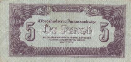 1944. 1P-100P "A Vöröshadsereg Parancsnoksága" sorozat 5klf darabja T:III