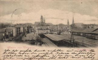 1899 Opava, Troppau; Nordbahnhof, railway station