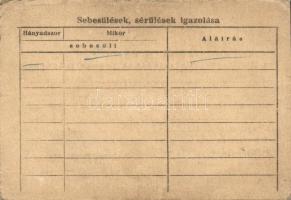 1944. Igazolvány a Tűzkereszt I. fokozatának odaítéléséről és viselésének jogosultságáról