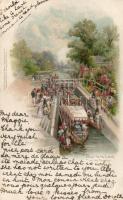 Boulter's Lock on the Thames, Berkshire; Raphael Tuck & Sons litho