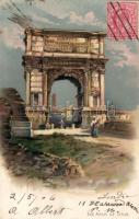 Roma, Rome; the Arch of Titus Misch & Stocks Classic Rome Series No. 215 litho (Rb)