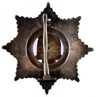 Jugoszlávia ~1952. Katonai Érdemrend ezüst kardokkal kitüntetés, ezüst jelzéssel hátoldalán, miniatű...