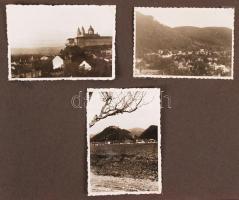 cca 1940 61 db fotót tartalmazó fényképalbum, benne az erdélyi román katonai felvonulás képeivel is,...