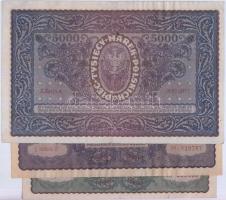 Lengyelország 1919. 500M + 1000M + 5000M T:III
Poland 1919. 500 Marek + 1000 Marek + 5000 Marek C:F