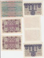 Osztrák/Magyar Bank 1922. 2K (2x) + 10K (2x) + 20K (2x) + 100K T:II-,III