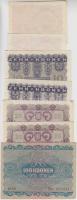 Osztrák/Magyar Bank 1922. 2K (2x) + 10K (2x) + 20K (2x) + 100K T:II-,III
