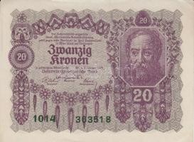 Osztrák/Magyar Bank 1922. 2K (2x) + 10K (2x) + 20K (2x) + 100K T:II-,III
