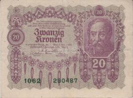 Osztrák/Magyar Bank 1922. 2K (2x) + 10K (2x) + 20K (2x) + 100K T:II-,III