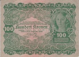 Osztrák/Magyar Bank 1922. 2K (2x) + 10K (2x) + 20K (2x) + 100K T:II-,III