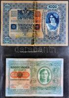 Ausztria / Osztrák-Magyar Bank 21db-ból álló bankjegy tétel néhány városi kiadással T:vegyes