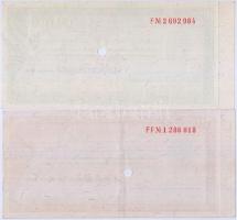 Budapest 1973. "Dresdner Bank" utazási csekkje 50M-ról és 100M-ról lyukasztva (2x) T:II,II...