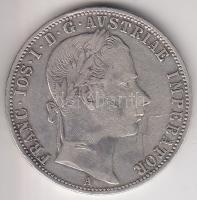 Ausztria 1861A 1Fl Ag "Ferenc József" T:2 Austria 1861A 1 Florin Ag "Franz Joseph" C:XF