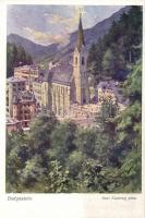 14 db régi, osztrák képeslap: Bad Hofgastein (8) és Bad Gastein (6) / 14 Austrian 'Künstlerpost...