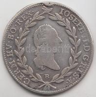 1786B 20Kr Ag "II. József" T:3 fny