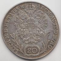 1788B 20Kr Ag "II. József" T:2-,3