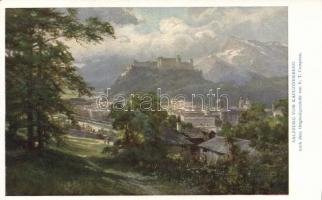 Salzburg - 5 postcard, pinx. L. Reiffenstein, E.T. Compton