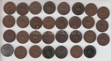 1893-1915. 2f majdnem teljes sorozat, kivéve 1892/1900 T:vegyes