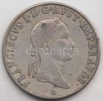 1834B 20Kr Ag "I. Ferenc" T:2-,3