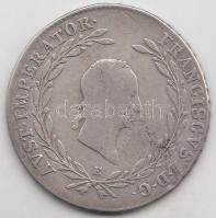 1825E 20Kr Ag "I. Ferenc" T:3