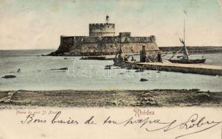 Rhodes, Fort of Saint Nicholas, port (small taer)