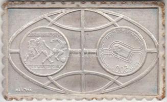 1981. ÁP bélyeg érem "Labdarúgó VB 500Ft három alakos" Ag(835) T:PP eredeti ÁPV tokban