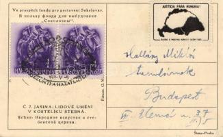 Kőrösmező, Jasina; Kostelik Stebna / church interior, Fond Sokolovna issue, 'BNV' So. Stpl