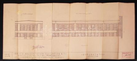 1923-1936 Dreher-Haggenmacher X. Maglódi út 25. címen bekövetkezendő építkezések tervrajzai, műszaki...