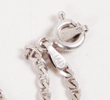 Ezüst (Ag) nyaklánc 2db, fém, vallásos motívumú és egy zománcozott ezüst (Ag) medállal / 
Silver nec...