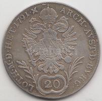 1791G 20Kr Ag "II. Lipót" T:2-,3