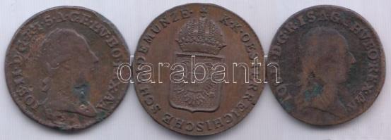 1781S 1/4Kr Cu + 1782B 1/4Kr Cu + 1816S 1/4Kr Cu T:2-,3