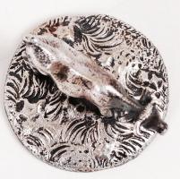 Ezüstözött tehén figura / 
Silver plated cow, 4x2,5cm