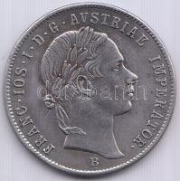 1855B 20Kr Ag "Ferenc József" T:1-,2