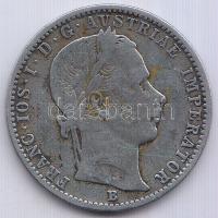 1860B 1/4Fl Ag "Ferenc József" T:2-,3