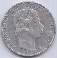 1859B 1Fl Ag "Ferenc József" T:2-,3