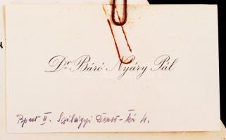 dr. báró Nyáry Pál: Lengyelország és az Anjouk. Bp., 1938 Danubia 27p. a szerző névjegykártyájával