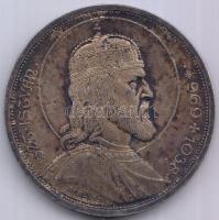 1938. 5P Ag "Szent István" T:2 patina