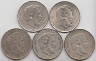 1947. 5Ft Ag "Kossuth" (5x) T:2-,3