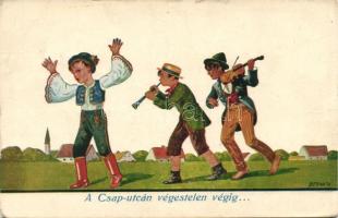 A Csap utcán végestelen végig... Hungarian folklore s: Bernáth