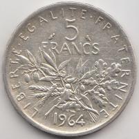 Franciaország 1964. 5Fr Ag T:2,2- France 1964. 5 Francs Ag C:aXF