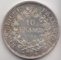 Franciaország 1968. 10Fr Ag "Herkules csoport" T:2 France 1968. 10 Francs Ag "Hercules group" C:XF