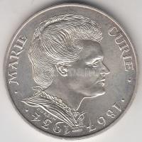 Franciaország 1984. 100Fr Ag "Marie Curie halálának 50. évfordulója" T:2
France 1984. 100 ...