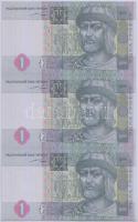 Ukrajna 2004. 1H 3-as ívben T:I Ukraine 2004. 1 Hryvnia in sheet of three C:Unc