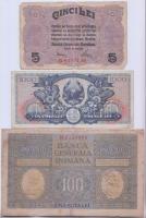 Románia / Német megszállás 1917. 5L + 100L + Románia 1948. 1000L T:III
Romania / German Occupation 1...