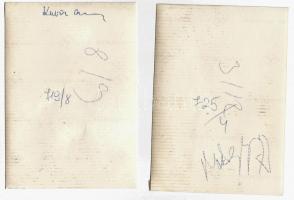 1980-1990 Aláírt, színészportrék: Lőte Attila, Nádas György, Kubik Anna, Bánffy György; levlap méret...