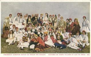 Greek folklore, national costumes (wet damage), Görög folklór, népviselet (ázott)