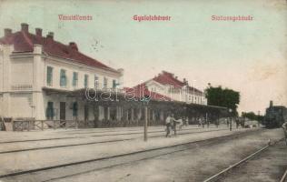 Gyulafehérvár, railway station (wet damage)