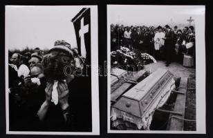 1983-1984 Dudás Julianna naiv festőnő búcsúztatása, 4db, 18x24cm