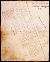 1909 Zenta gazdasági munkásnegyedének tervrajza / Plan of the worker district of Zenta 36x40 cm