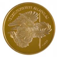 1992. 5000Ft Au "Túzok" (7.77g/0.584) + 200Ft Ag "Fehér gólya" (10g/0.500) párba...