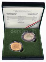 1992. 5000Ft Au "Túzok" (7.77g/0.584) + 200Ft Ag "Fehér gólya" (10g/0.500) párba...